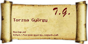 Torzsa György névjegykártya