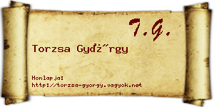 Torzsa György névjegykártya